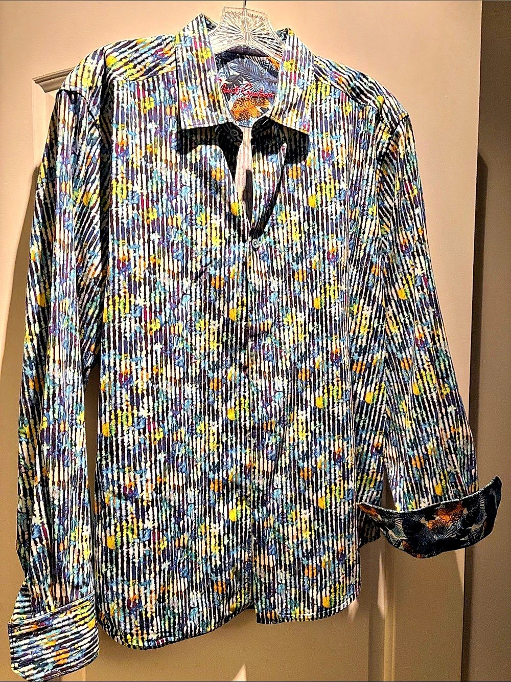 Robert Graham Men's Abstract Button Down Multicolor Like New